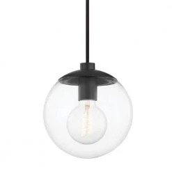 Meadow 1-light Old Bronze Pendant with Clear Glass Shade by Mitzi by Hudson Valley Lighting