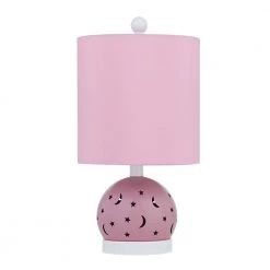 Huitt 17 in. Pink Metal Table Lamp by Maxax