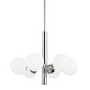 Stella 6-Light Polished Nickel Chandelier with Opal Shiny Glass Shade by Mitzi by Hudson Valley Lighting