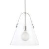 Karin 1-light Polished Nickel Extra Large Pendant with Clear Glass Shade by Mitzi by Hudson Valley Lighting