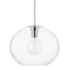 Margot 1-light Polished Nickel Extra Large Pendant with Clear Glass Shade by Mitzi by Hudson Valley Lighting