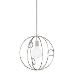 Alanis 1-Light Polished Nickel Small Pendant by Mitzi by Hudson Valley Lighting