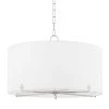 Darlene 5-Light Polished Nickel Chandelier with White Belgian Linen Shade by Mitzi by Hudson Valley Lighting