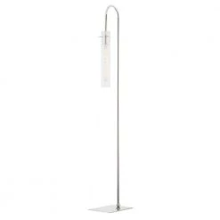 Nettie 1-Light Polished Nickel Floor Lamp with Clear Glass Shade by Mitzi by Hudson Valley Lighting