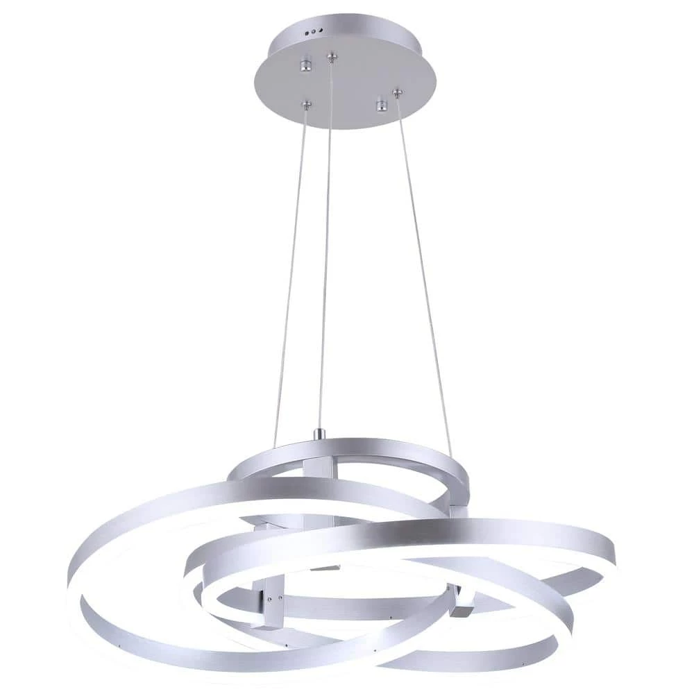 Carson 3 - Light Silver Statement Square/Rectangle Integrated LED Chandelier by Maxax 1 Carson 3 - Light Silver Statement Square/Rectangle Integrated LED Chandelier by Maxax