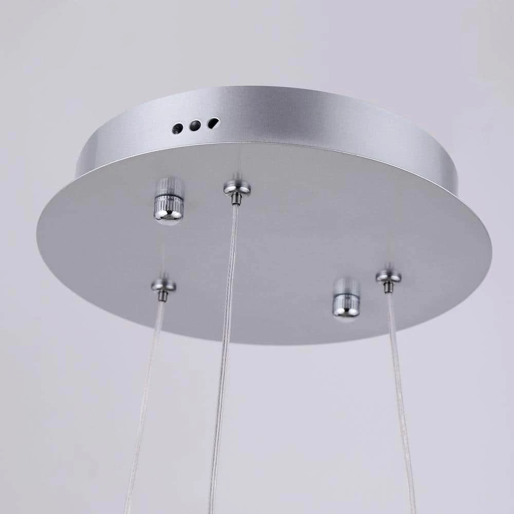 Carson 3 - Light Silver Statement Square/Rectangle Integrated LED Chandelier by Maxax 8 Carson 3 - Light Silver Statement Square/Rectangle Integrated LED Chandelier by Maxax - Image 8