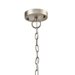 Springfield 4-Light Silver Lantern Geometric Pendent with Wrought Iron Accents by Maxax -Maxax Elegant store silver maxax chandeliers mx21003 4si 1f 1000