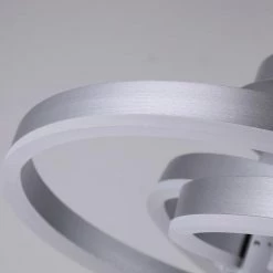 Carson 3-Light 11.6 in. Silver Simple Geometric LED Semi Flush Mount by Maxax -Maxax Elegant store silver maxax flush mount lights mx19035 si c3 1000