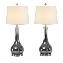 Denver 28 .8 in. Silver Table Lamp (Set of 2) by Maxax