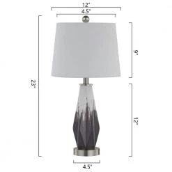 Charleston 23 in. Bedside White Porcelain Table Lamp Set (Set Of 2) by Maxax -Maxax Elegant store silver white brown maxax table lamps t128 bn c3 1000