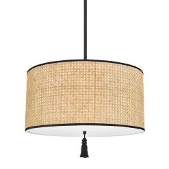 Dolores 3-Light Soft Black Shaded Pendant Light by Mitzi by Hudson Valley Lighting