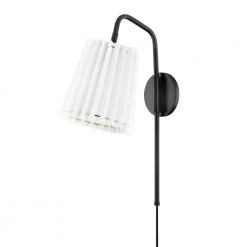 Demi 1-Light Soft Black Wall Sconce by Mitzi by Hudson Valley Lighting