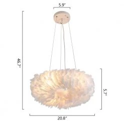 Columbus 6 -Light White Unique/Statement Geometric Chandelier with Feather Accents by Maxax 15 Columbus 6 -Light White Unique/Statement Geometric Chandelier with Feather Accents by Maxax -Maxax Elegant store white maxax chandeliers mx19115 6wh p 44 1000