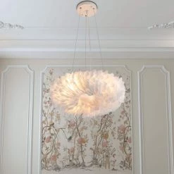 Columbus 6 -Light White Unique/Statement Geometric Chandelier with Feather Accents by Maxax 11 Columbus 6 -Light White Unique/Statement Geometric Chandelier with Feather Accents by Maxax -Maxax Elegant store white maxax chandeliers mx19115 6wh p 66 1000